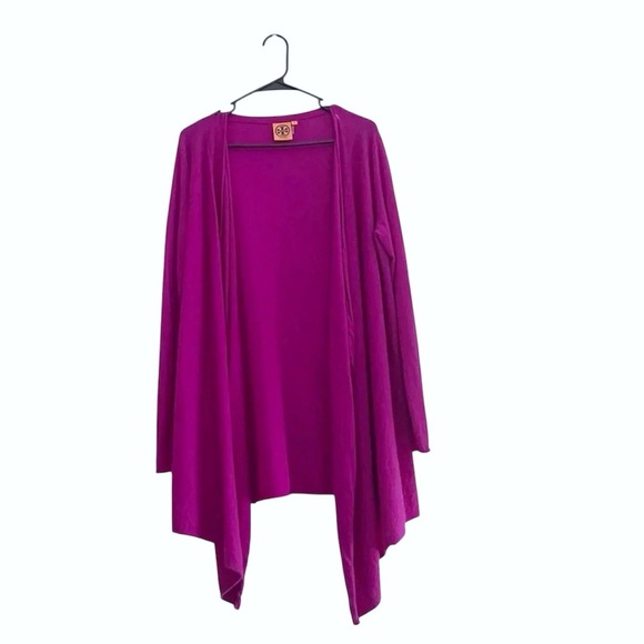 Tory Burch cashmere draped waterfall cardigan quiet luxury chic workwear preppy - Picture 1 of 10